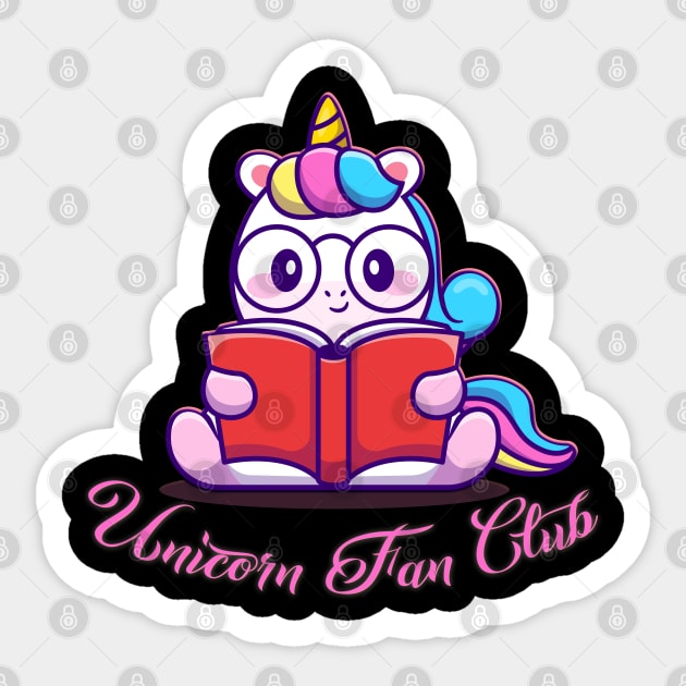 Unicorn Fan Club Sticker by capo_tees